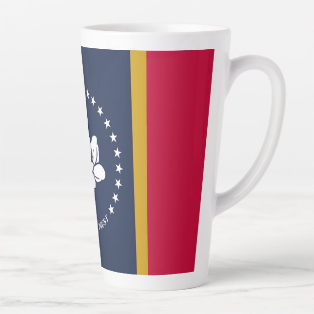 Taza De Café Latte Nueva bandera de Misisipi 2020 (Derecha)