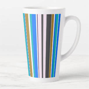 Taza De Café Latte Nuevas franjas modernas de moda