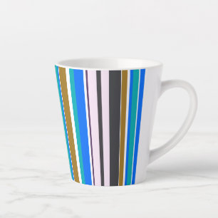 Taza De Café Latte Nuevas franjas modernas de moda
