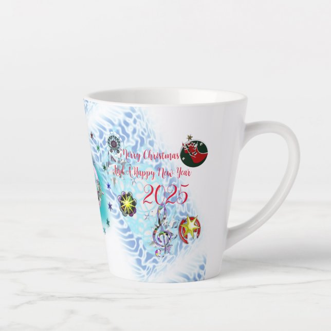 Taza De Café Latte Nuevo año lata mug (Derecha)