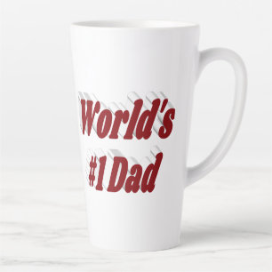 Taza De Café Latte Número 1 Texto de papá burgundy