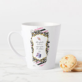 Taza De Café Latte Números de Grabovoi para liberarse del miedo