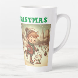 Taza De Café Latte NYC Navidades Angel