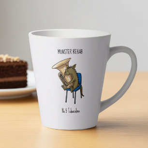Taza De Café Latte Obra de arte de juego de palabras de Tubacabra Tub