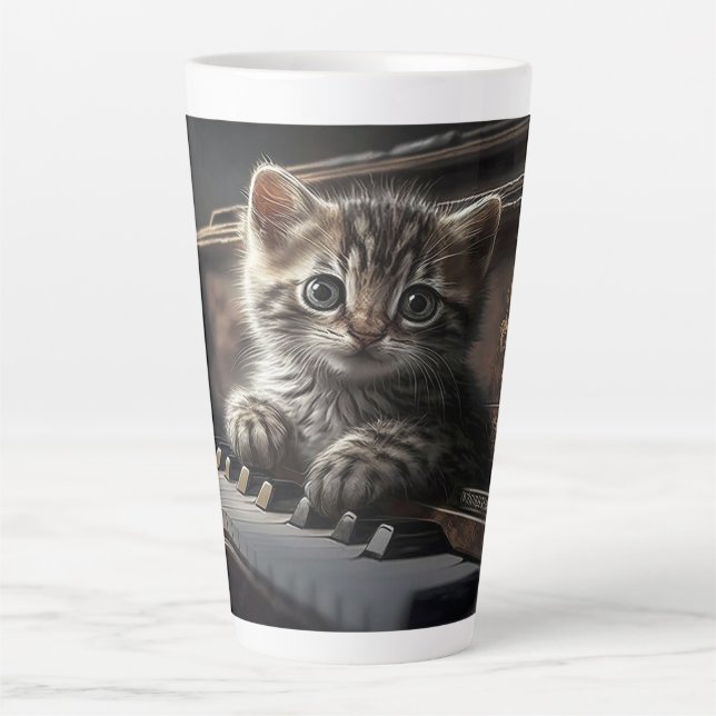 Taza De Café Latte Obra musical de Meow (Anverso)