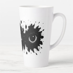 Taza De Café Latte Observador en la Tinta: Sigilo de la Mancha del Oj