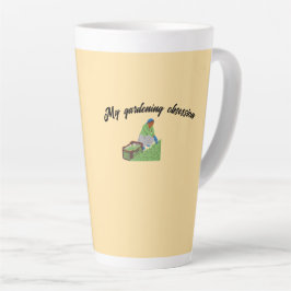 Taza De Café Latte Obsesión de jardinería