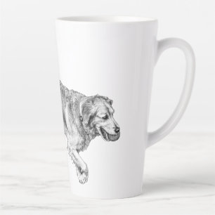 Taza De Café Latte Obtención de otoño con pinza de bolas rojas