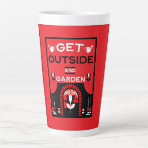 Taza De Café Latte Obtener regalo de jardinería fuera