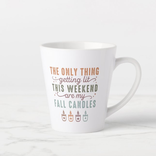 Taza De Café Latte Obteniendo mis Velas de Caída (Derecha)
