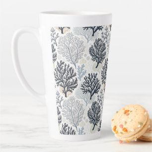 Taza De Café Latte Oceanic Vibes Botanical Corals