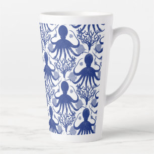 Taza De Café Latte Octopus (fondo claro)