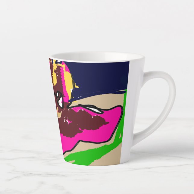 Taza De Café Latte Octopus lindo (Derecha)