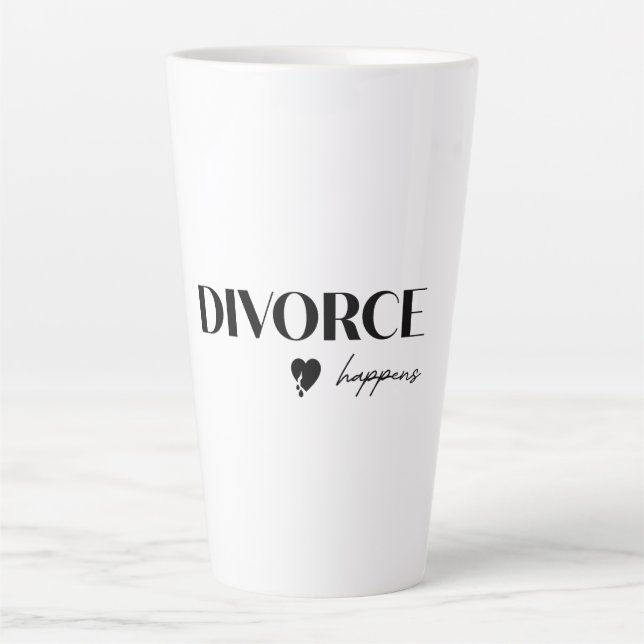 Taza De Café Latte Ocurre el divorcio (Anverso)