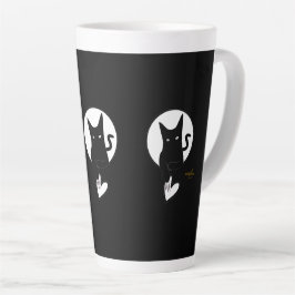 Taza De Café Latte Oda a amar la taza de latte del gato por el poeta 