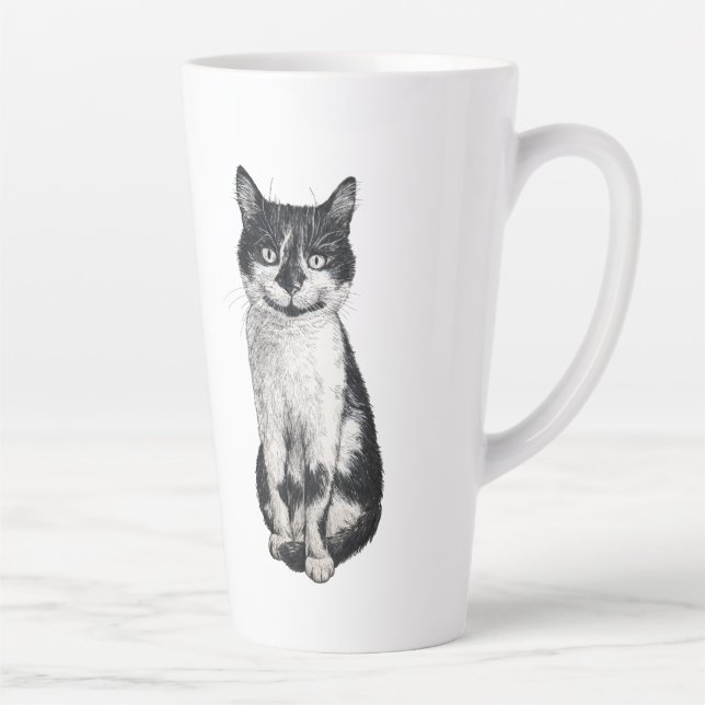 Taza De Café Latte Ogie el gato (Derecha)