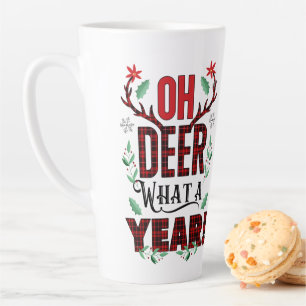 Taza De Café Latte Oh ciervo qué año tuvieron los Navidades