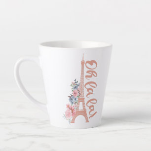 Taza De Café Latte Oh La La - Torre Eiffel París Francia