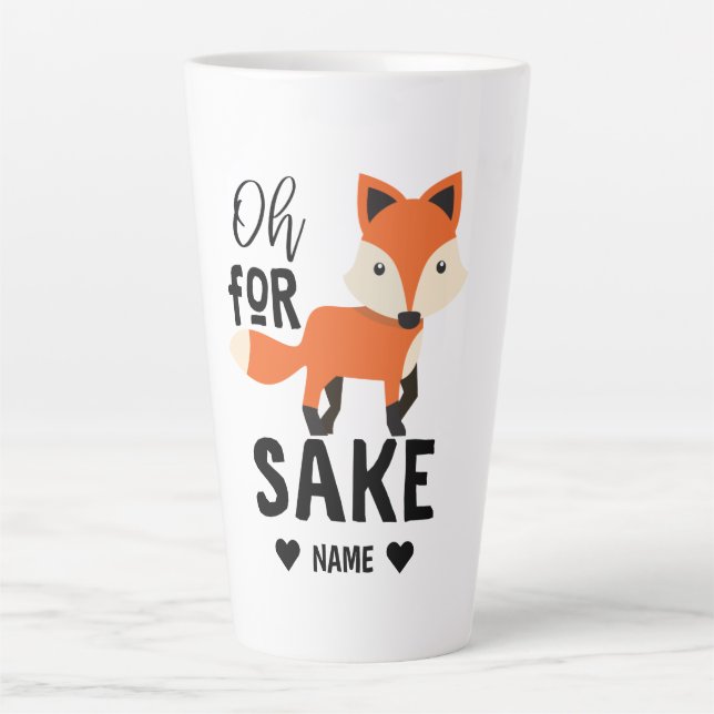 Taza De Café Latte Oh Por Fox Sake (Anverso)