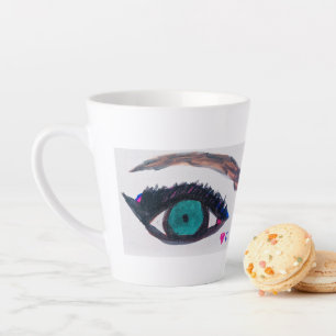 Taza De Café Latte Ojo < 3 U Mug