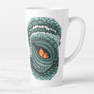 Taza De Café Latte Ojo de depredador reptil primitivo
