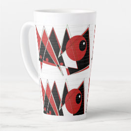 Taza De Café Latte Ojo Rojo Mirando La Mugre Alta