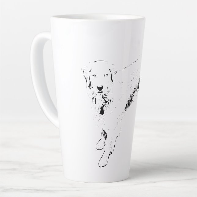 Taza De Café Latte Ojos firmes en Harvest Dusk (Ángulo izquierdo)