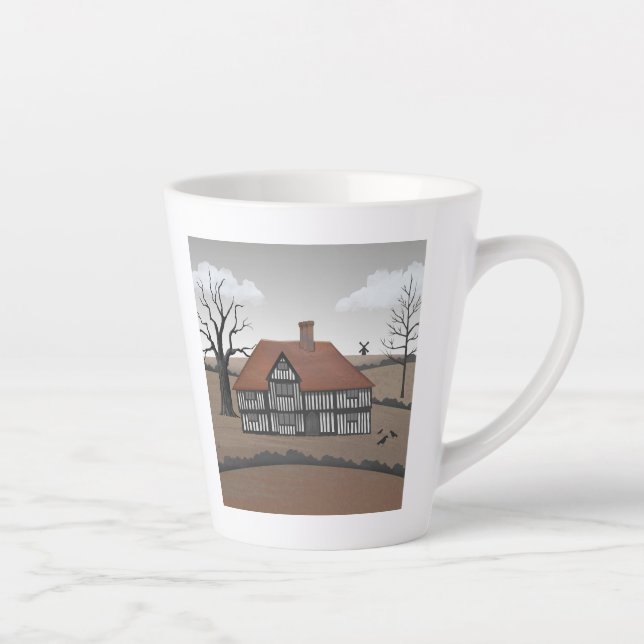 Taza De Café Latte Old Crow Manor (Derecha)