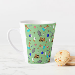 Taza De Café Latte Oliver La Nutria Patrón de Vacaciones de Verano en