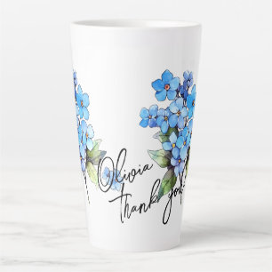 Taza De Café Latte Olvídenme: "Gracias". Eslogan y nombre editables