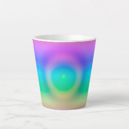 Taza De Café Latte Ombre de ojos de arcoiris místico