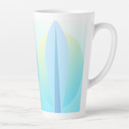 Taza De Café Latte Ombre Surf Verano