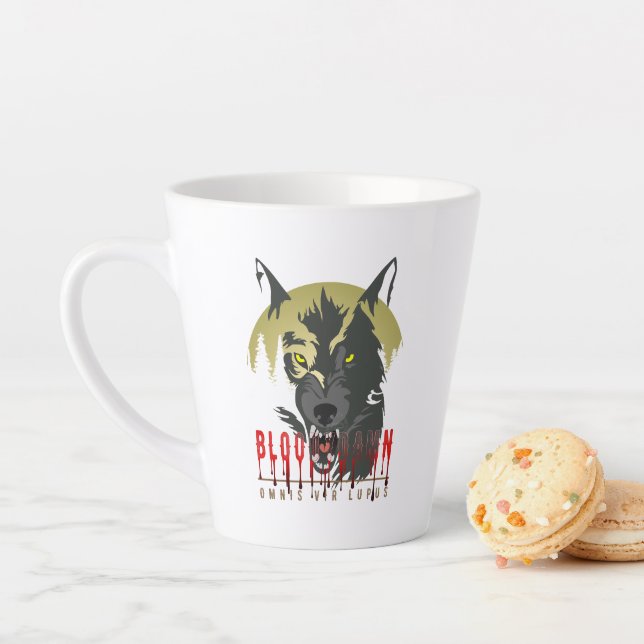 Taza De Café Latte Omnis vir Lupus | Latte Mug (In situ)