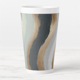 Taza De Café Latte Ondas