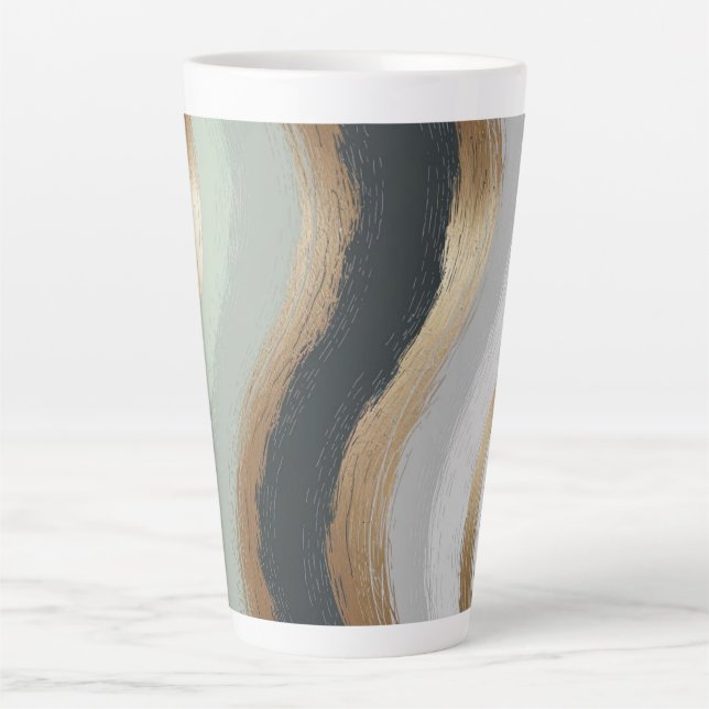 Taza De Café Latte Ondas (Anverso)