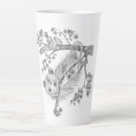 Taza De Café Latte Opossum bebé en el árbol
