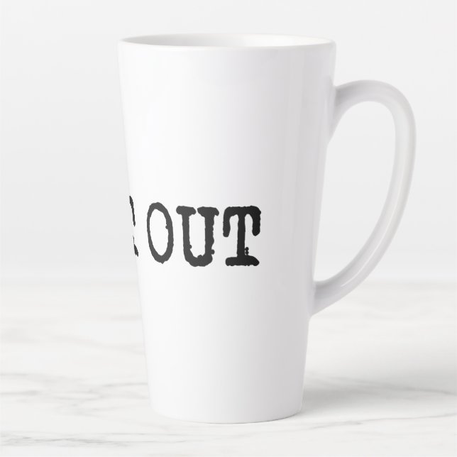 Taza De Café Latte OPT OUT T-Shirt (Derecha)