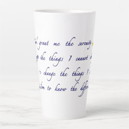 Taza De Café Latte oración de la serenidad