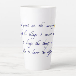 Taza De Café Latte oración de la serenidad