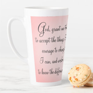 Taza De Café Latte Oración de Serenity Latte Mug