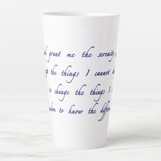 Taza De Café Latte Oración por la serenidad (Anverso)