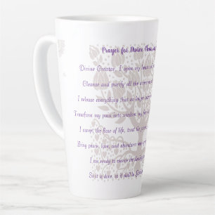 Taza De Café Latte Oración por limpieza y alineación divina