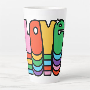 Taza De Café Latte Orgullo - amor color arcoiris. amor es amor.
