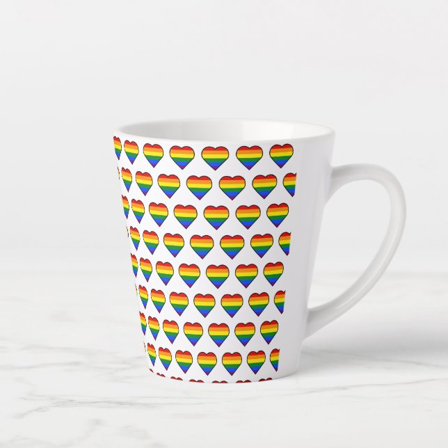 TAZA DE CAFÉ LATTE ORGULLO CORAZÓN (Derecha)