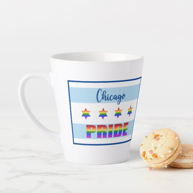 Taza De Café Latte Orgullo de Chicago (In situ)