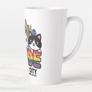 Taza De Café Latte Orgullo de Philadelphia City Pennsylvania USA Rain