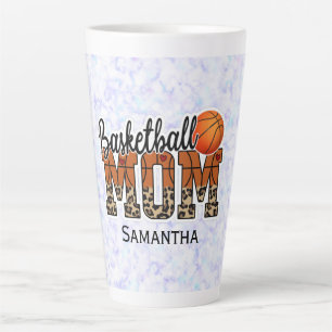 Taza De Café Latte Orgullosa madre del baloncesto - campeona del lado