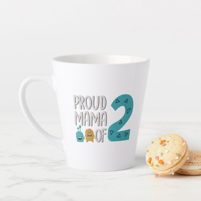 Taza De Café Latte Orgullosa mamá de dos (In situ)