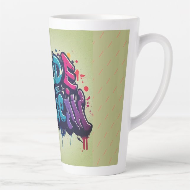 Taza De Café Latte Orgulloso de ser americano Latte Mug (Derecha)