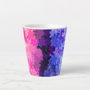Taza De Café Latte Orgulloso Floral Retro Quirky Boho Omnisexual